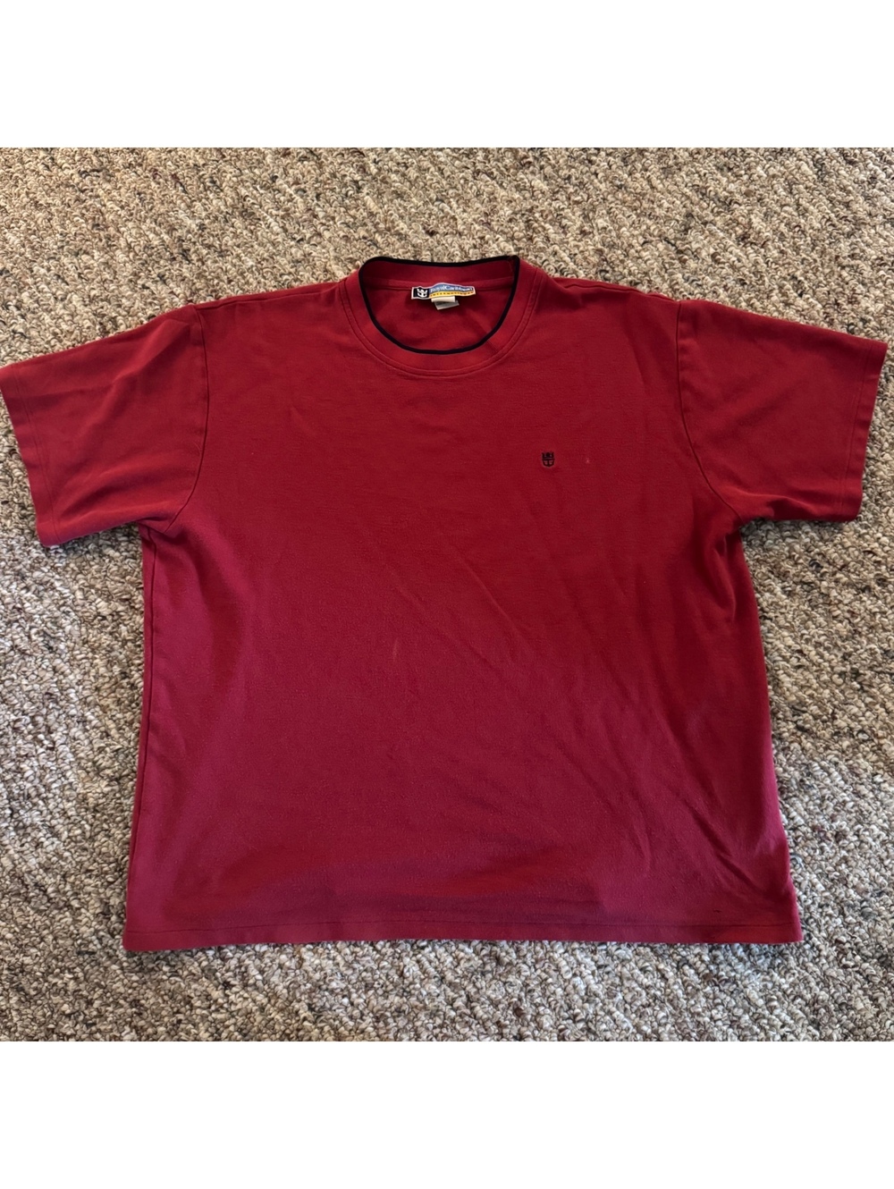 Royal Caribbean Short Sleeve Shirt Waffle Style Red Size Extra Large